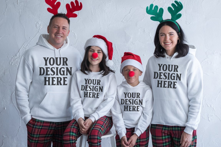 Christmas Family Group Tshirt Mockups