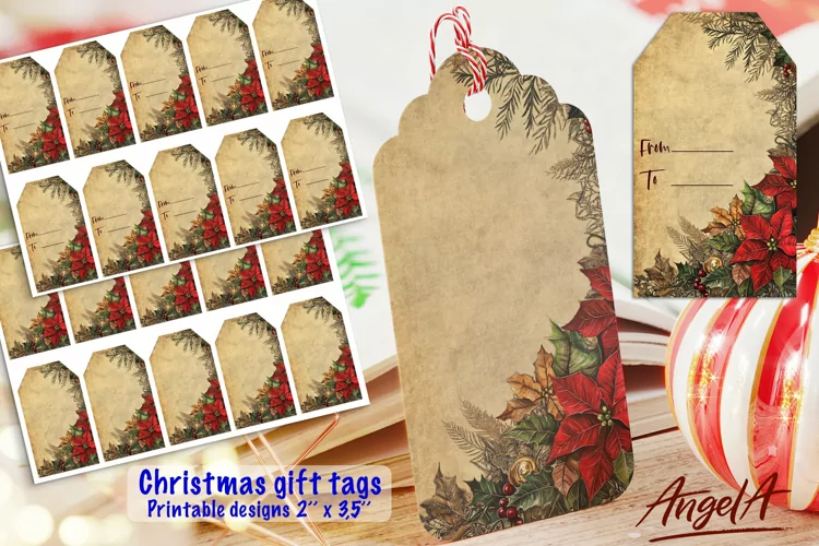 Merry Christmas printable tags, Christmas gift tags