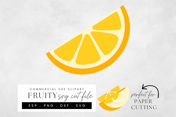 Lemon SVG Cut File, Layered Citrus Papercraft Design