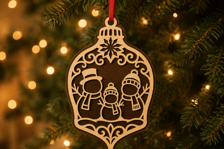 Nativity Lamp Ornament Laser Cut Christmas SVG,Christmas SVG