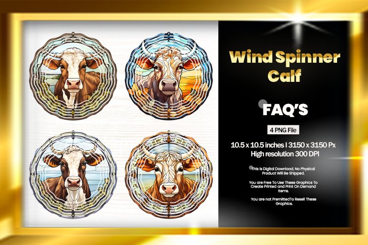 Calf Wind Spinner Sublimation - 04 Variations example image 1