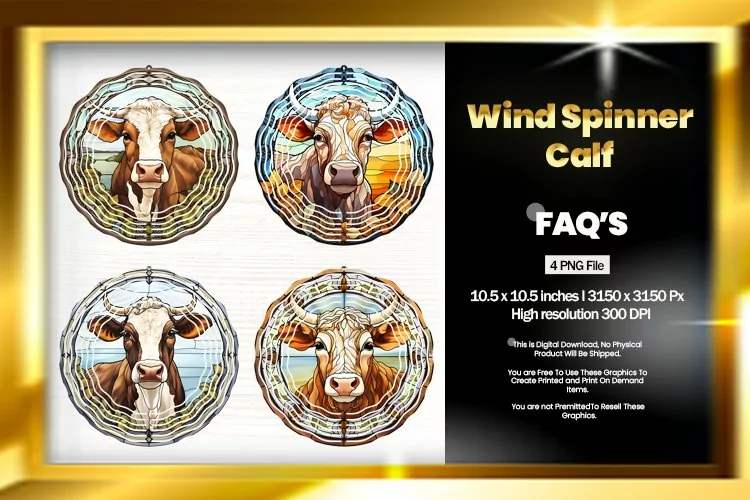 Calf Wind Spinner Sublimation - 04 Variations