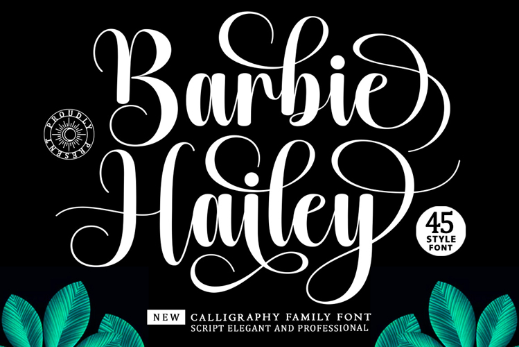 Barbie Hailey Font Family with 45 Styles