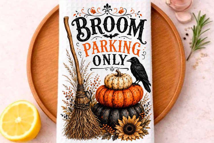 Halloween Kitchen Towel PNG, Funny Halloween PNG,