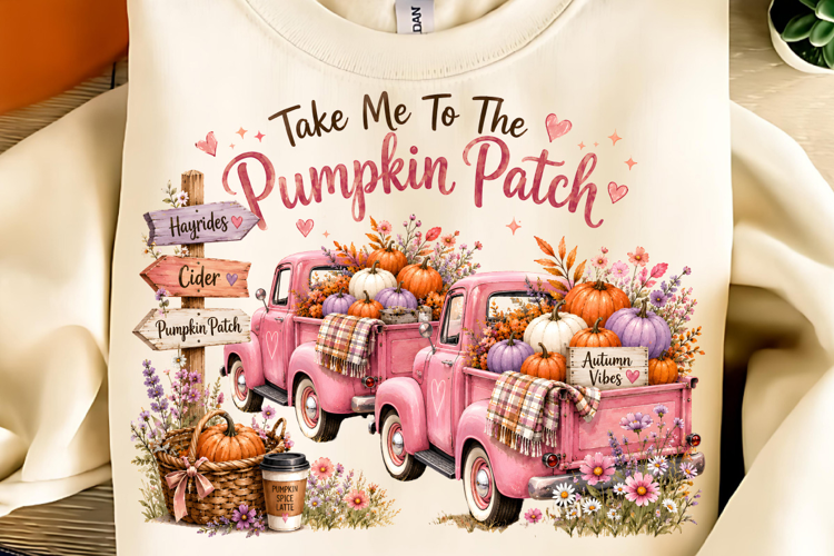 Take Me To The Pumpkin Patch PNG, Fall Autumn Sublimation