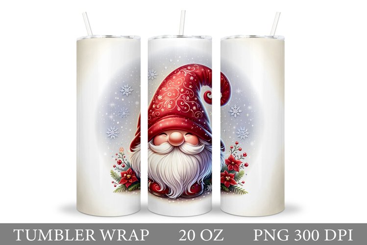 Christmas Gnome Tumbler. Christmas Tumbler Sublimation