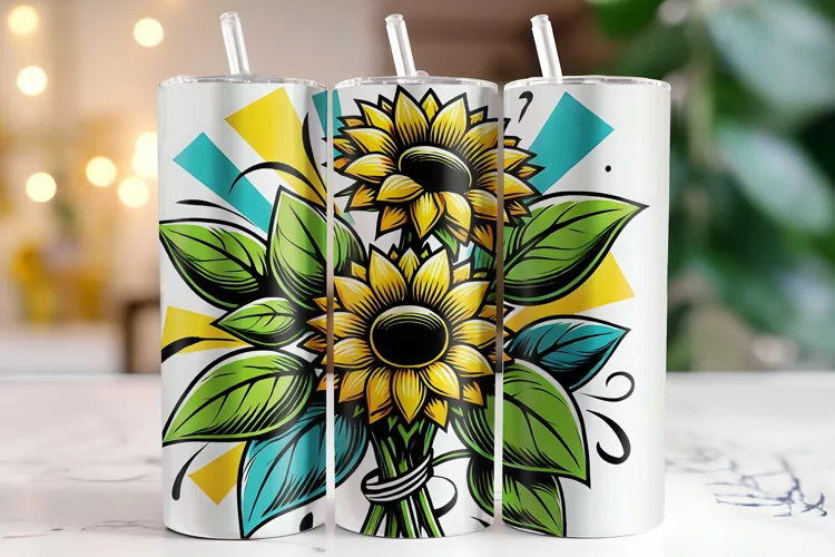 Flowers Tumbler Wrap | Sublimation | Tumblers