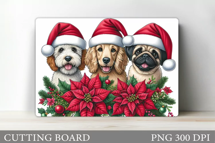 Christmas Dogs Cutting Board. Christmas Cutting Board Design