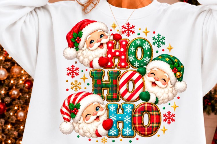 Ho Ho Ho Santa Christmas PNG example image 1