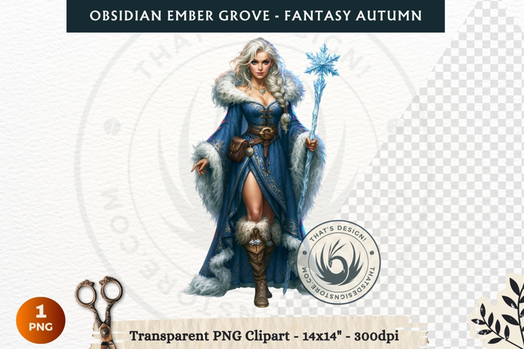 Dark Autumn Fantasy Clipart PNG for RPG Obsidian Ember Grove
