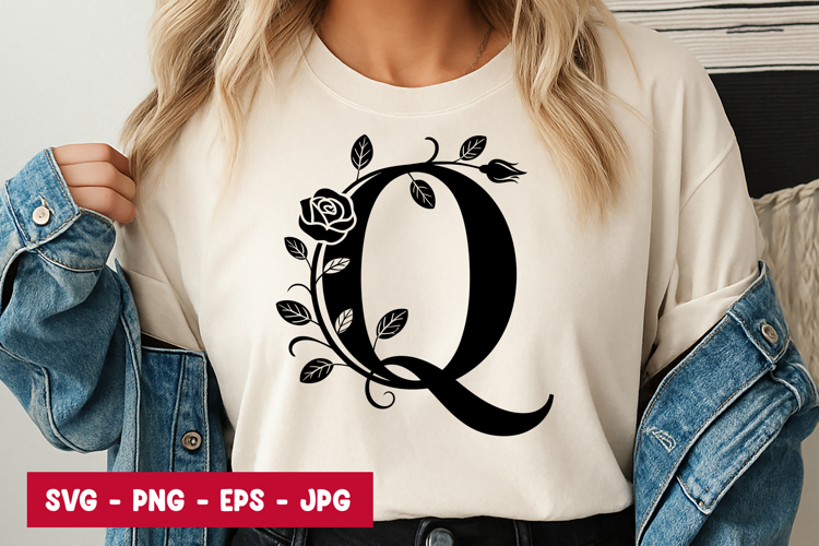 Floral Alphabet Svg Image 16