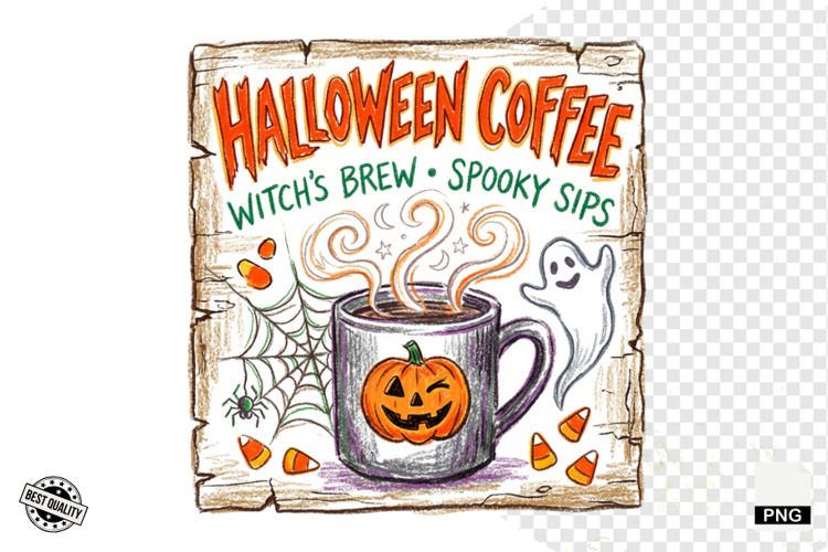 Halloween Coffee Signs PNG