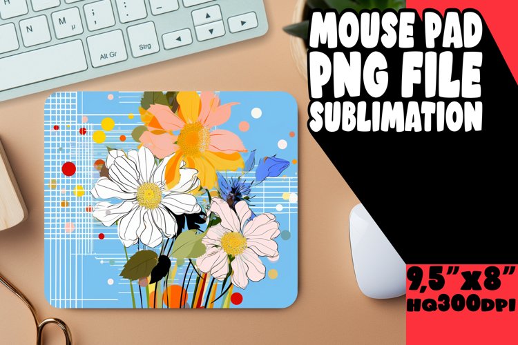 Spring Blossom Sublimation Mouse Pad example image 1