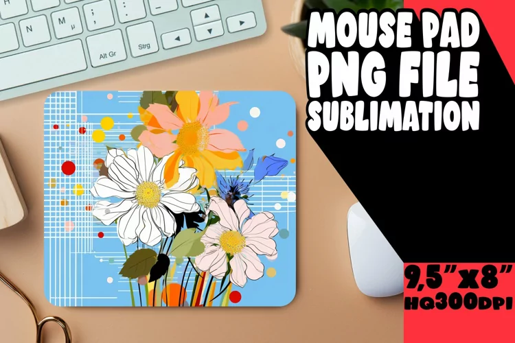 Spring Blossom Sublimation Mouse Pad