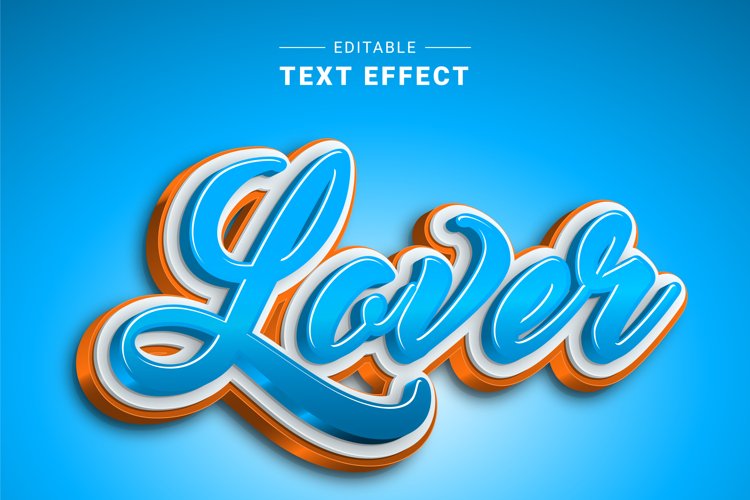 Editable Text Effect for Illustrator. Vector Graphic styles