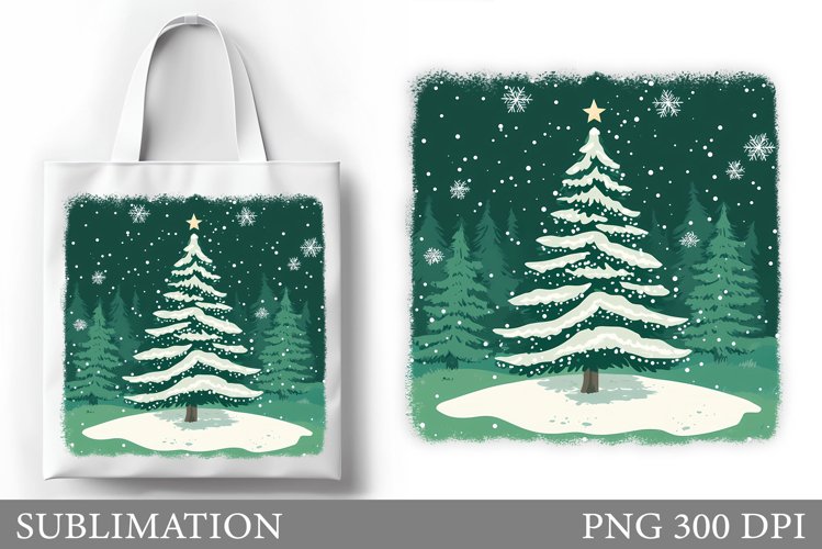 Christmas Tree Tote Bag. Christmas Tote Bag Design example image 1