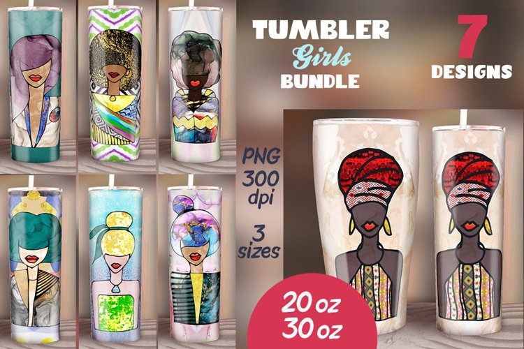 Tumbler Sublimation Design Bundle. Tumbler Feminine 20,30 oz example image 1