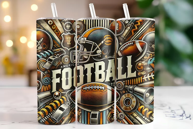 Football Tumbler Wrap | Sublimation | Tumblers