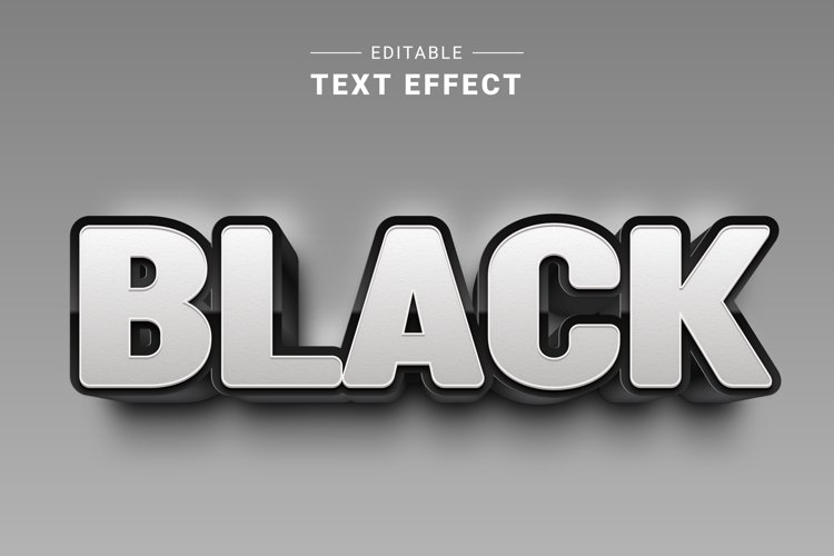 Editable Text Effect for Illustrator. Vector Graphic styles example image 1