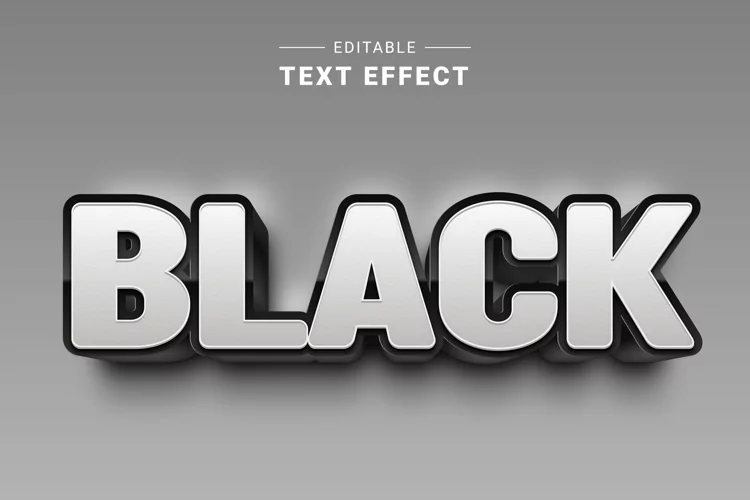 Editable Text Effect for Illustrator. Vector Graphic styles