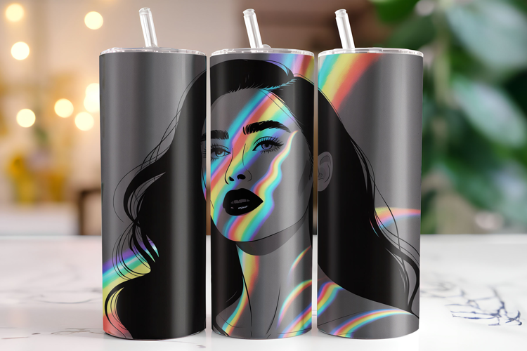 Girl Painting Tumbler Wrap | Sublimation | Tumblers