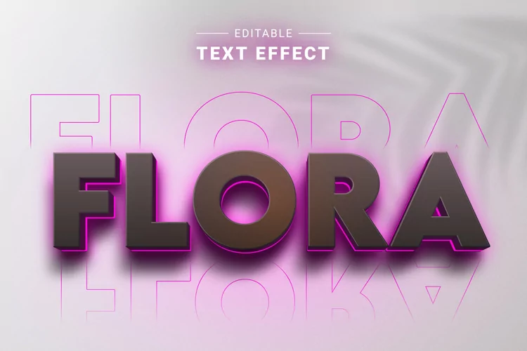 Editable Text Effect for Illustrator. Vector Graphic styles