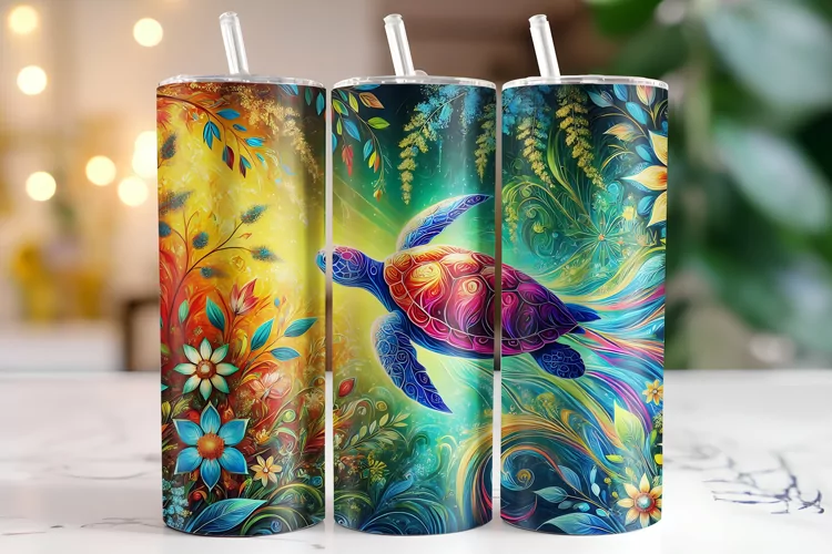 Turtle Tumbler Wrap | Sublimation | Tumblers