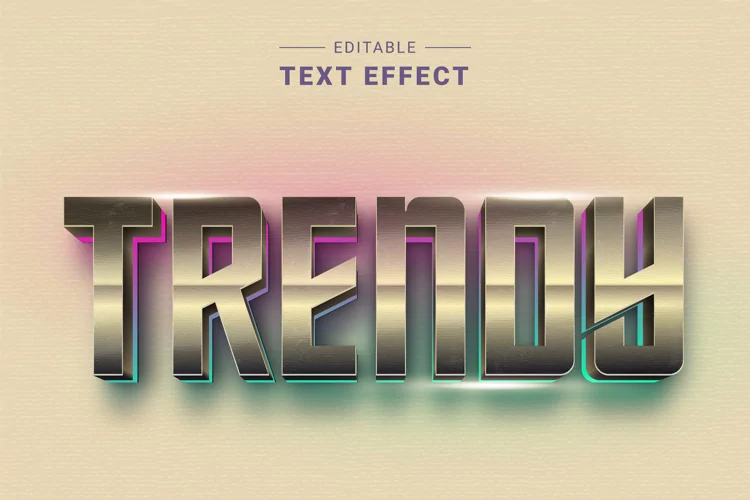 Editable Text Effect for Illustrator. Vector Graphic styles