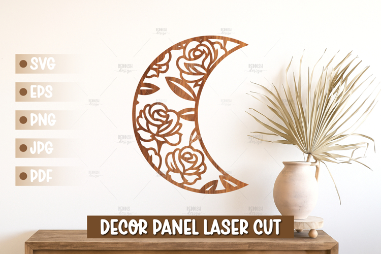 Moon Wall Art SVG - Moon Laser cut, Baby Room Home Decor