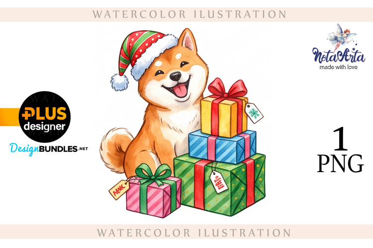 Merry Christmas with a Joyful Shiba Inu!