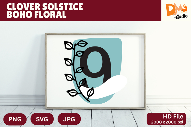 Clover Solstice Boho Floral Monogram