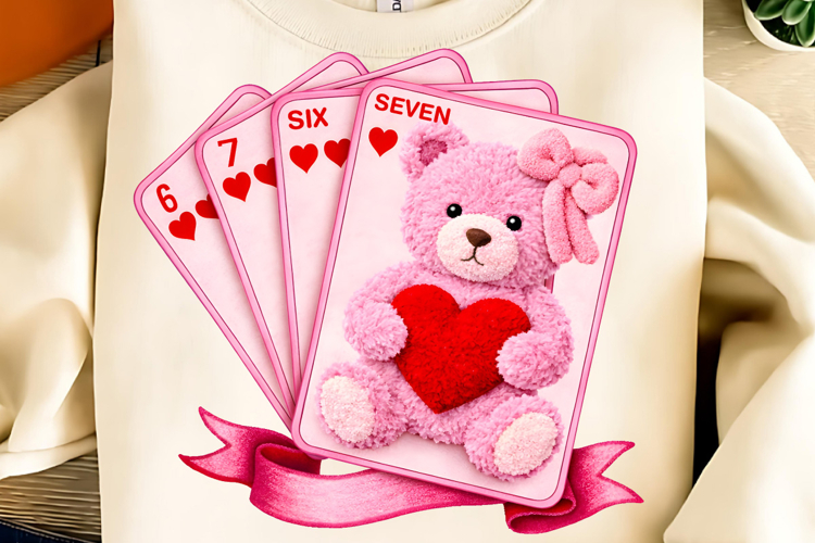 Playing Cards Valentine 6 7 PNG, Preppy 67 Six Seven PNG