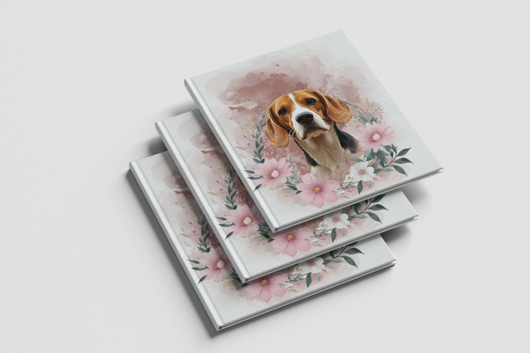 Blooming Watercolor Pet Portrait