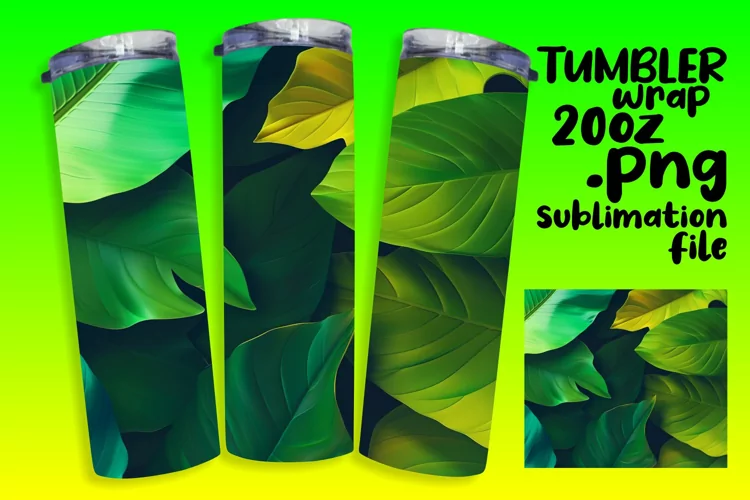 Eye-Catching Gradient Tumbler Wrap for Sublimation 20oz