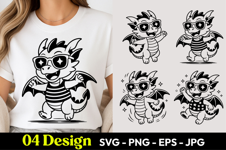 Funny Dragon SVG PNG