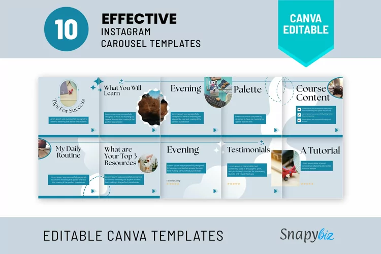 Canva Carousel Post | Branded Carousel | Canva IG Carousel