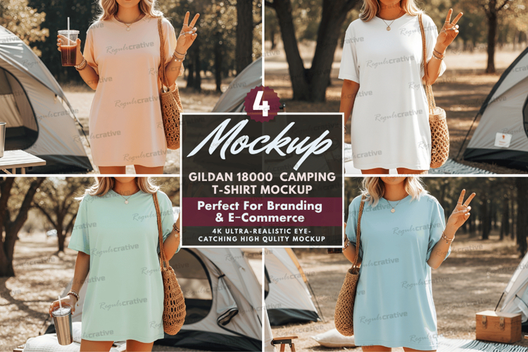 Camping TShirt Mockup Set Camping TShirt Mockup Set Outdoor