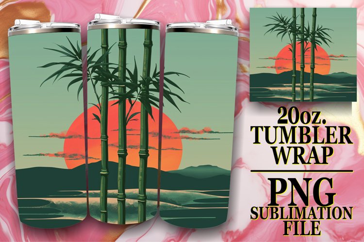 Vintage Botanical Tumbler Wrap - Retro Delight example image 1