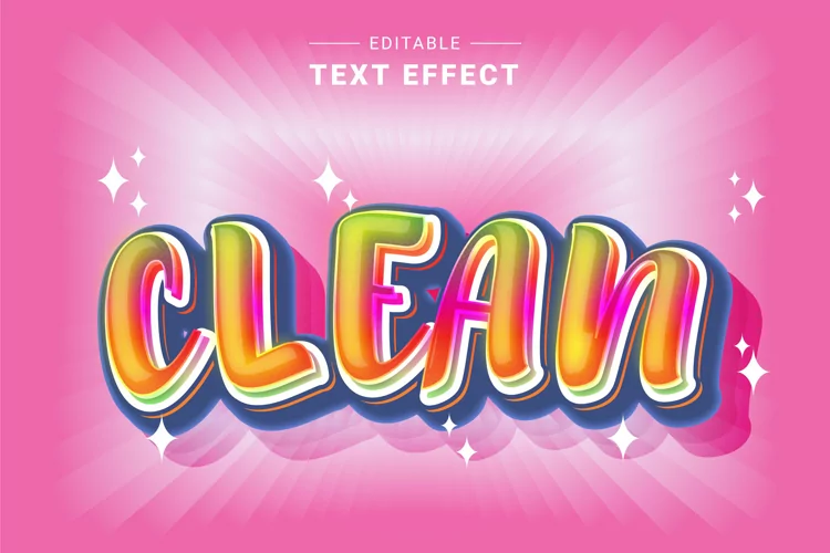 Editable Text Effect for Illustrator. Vector Graphic styles