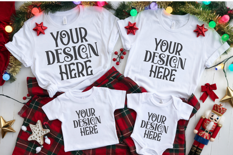 Christmas Family Matching Group T-Shirt Mockup