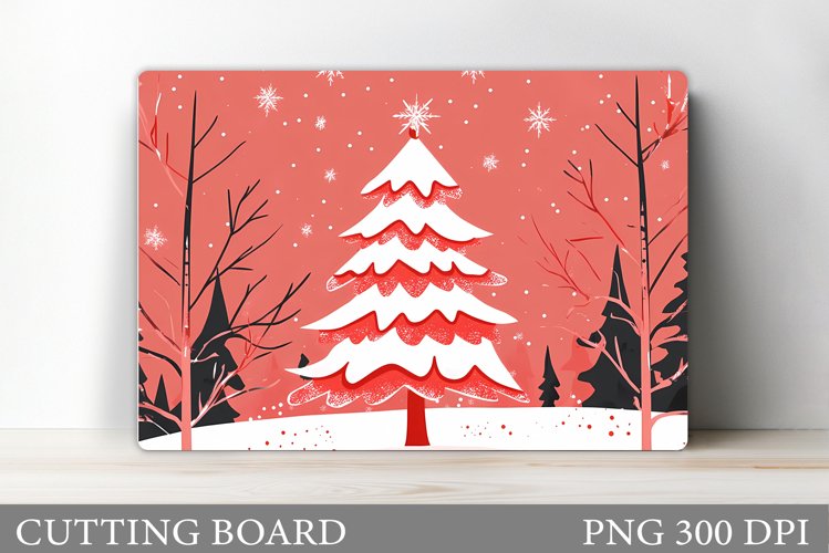 Christmas Tree Cutting Board. Christmas Tree Sublimation example image 1