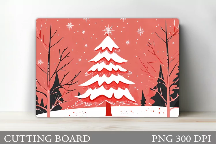 Christmas Tree Cutting Board. Christmas Tree Sublimation