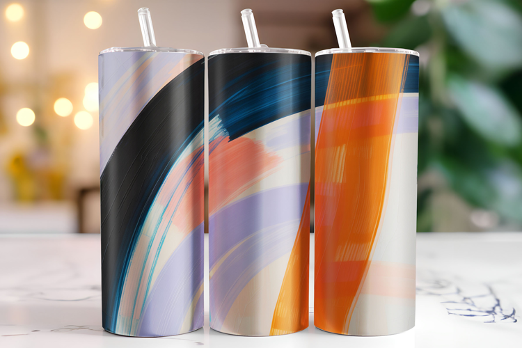 Abstract Painting Tumbler Wrap | Sublimation | Tumblers