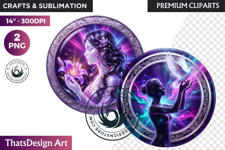 International Womens Day Round Cliparts & Backgrounds PNG