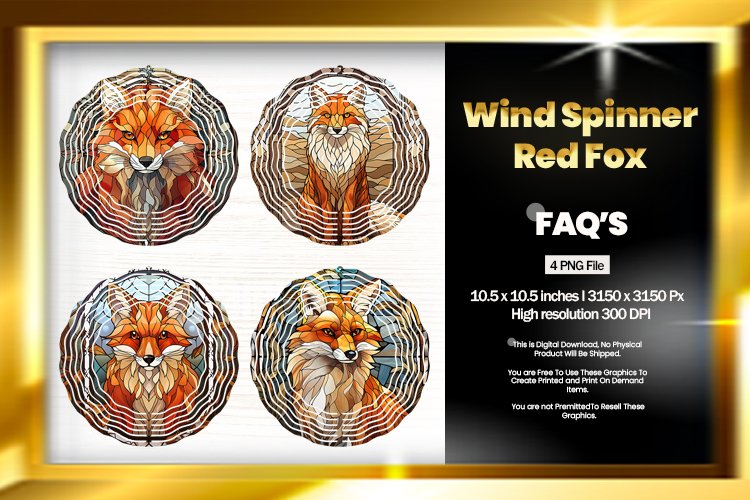 Red Fox Spinner Sublimation - 04 Variations example image 1