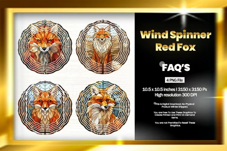Red Fox Spinner Sublimation - 04 Variations
