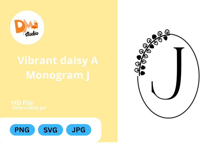 Daisy Monogram Svg Image 19
