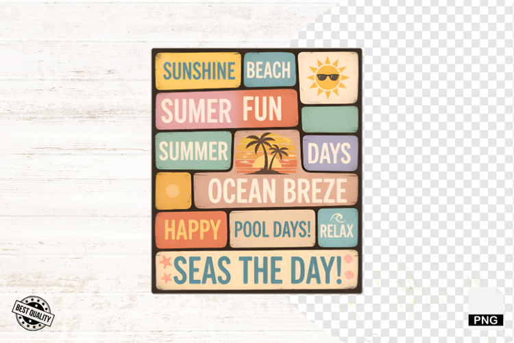 Summer Signs Png Sublimation - Summer Beach Png
