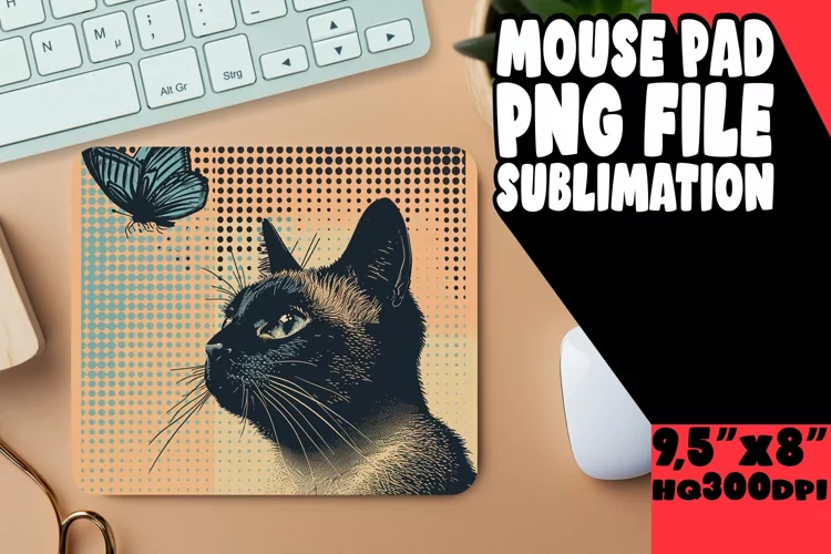 Endearing Cat Sublimation Mouse Pad