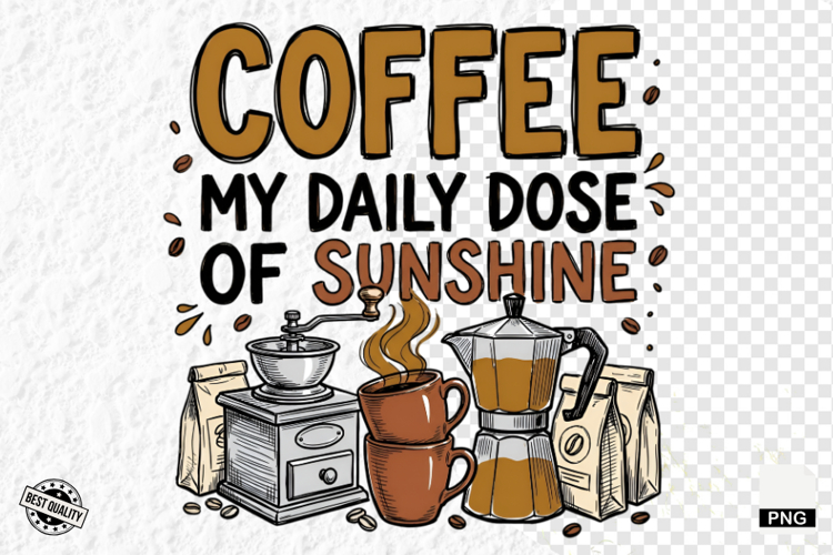 Summer Coffee PNG Sublimation